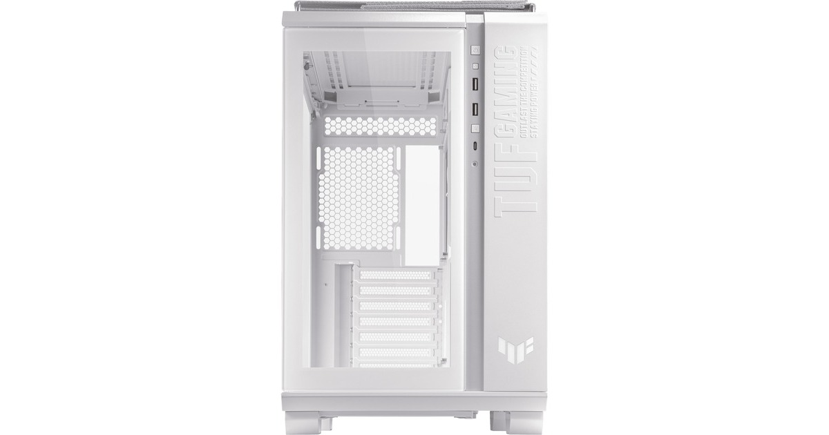 ASUS TUF Gaming GT502 White Edition, Tower-Gehäuse(weiß, Tempered Glass)