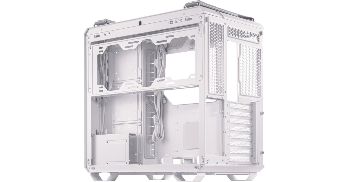 ASUS TUF Gaming GT502 White Edition, Tower-Gehäuse(weiß, Tempered Glass)