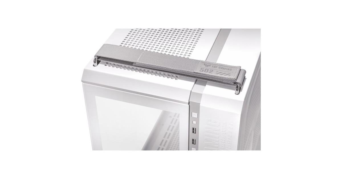 ASUS TUF Gaming GT502 White Edition, Tower-Gehäuse(weiß, Tempered Glass)