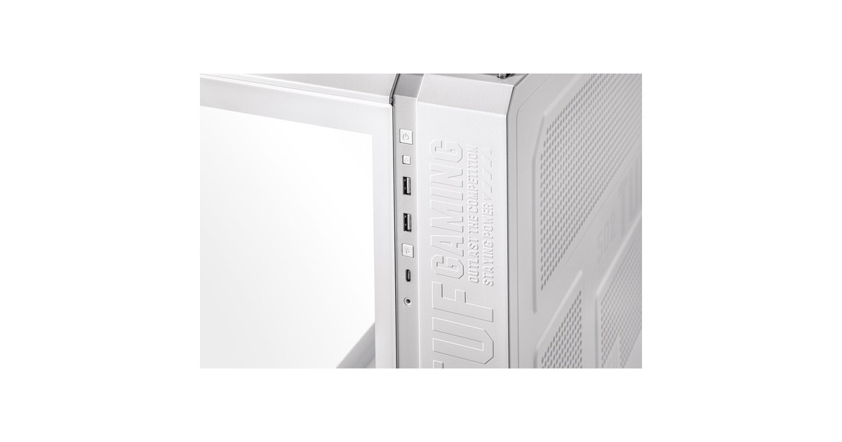 ASUS TUF Gaming GT502 White Edition, Tower-Gehäuse(weiß, Tempered Glass)