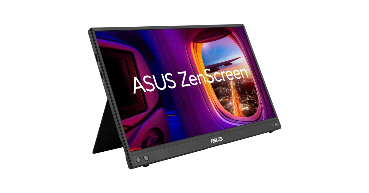 ASUS ZenScreen MB16AHV, LED-Monitor(39.6 cm (15.6 Zoll), schwarz, FullHD, IPS, USB-C, Mini-HDMI)