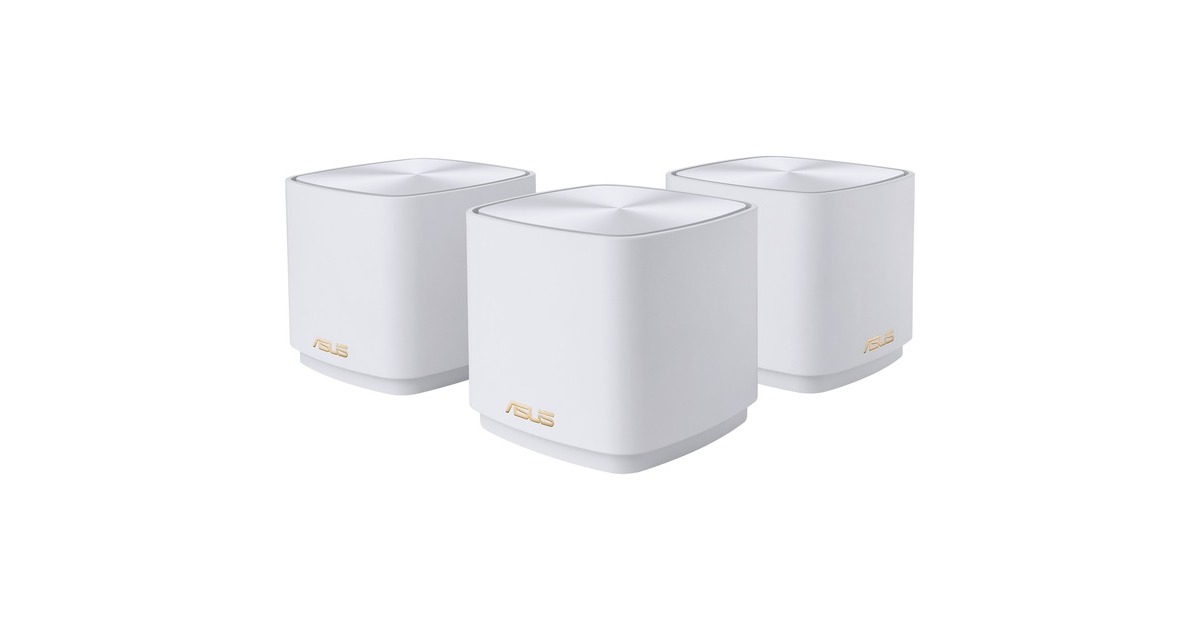 ASUS ZenWiFi AX Mini (XD4) AX1800 3er Pack, Mesh Router(weiß, 1x Router + 2x Satellit)