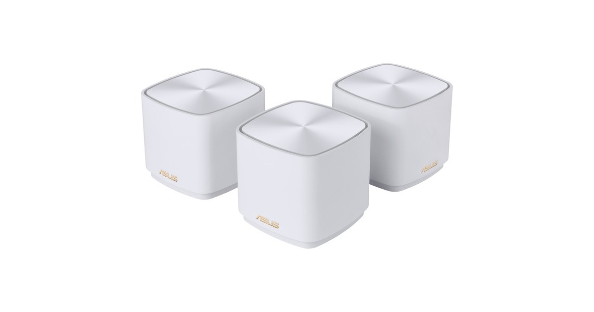 ASUS ZenWiFi AX Mini (XD4) AX1800 3er Pack, Mesh Router(weiß, 1x Router + 2x Satellit)