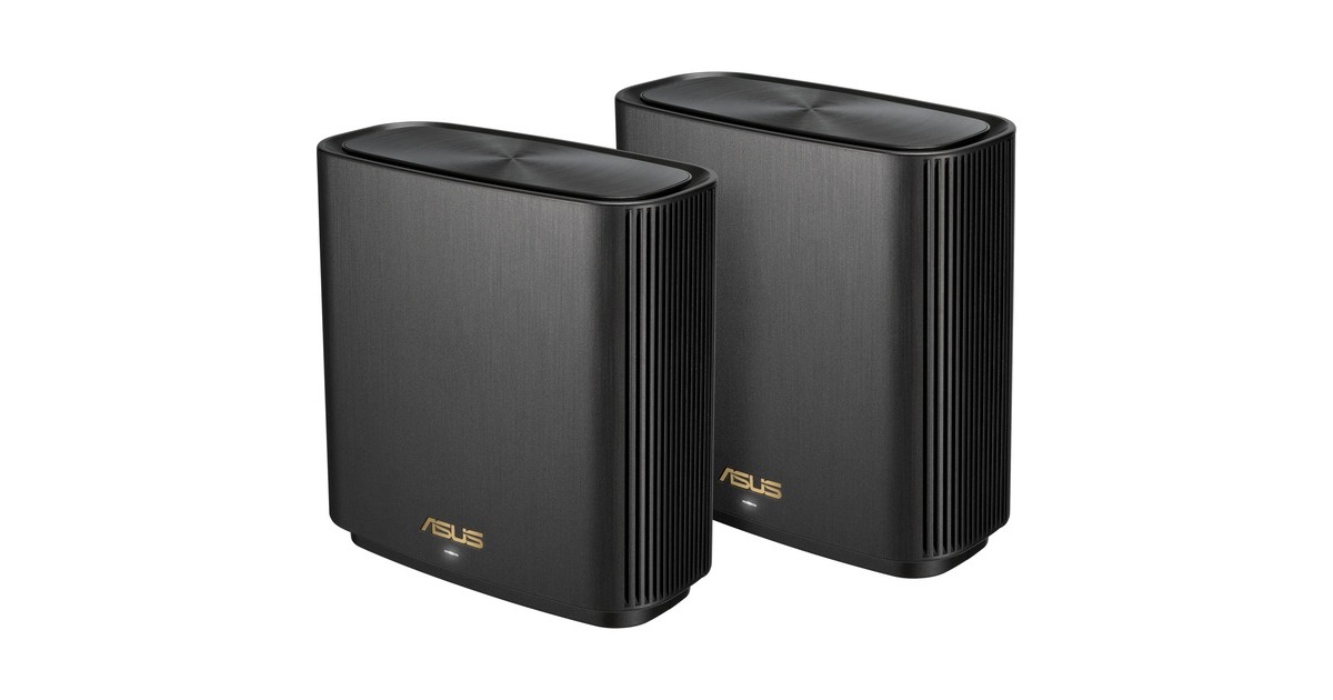 ASUS ZenWiFi AX (XT8) 2er Set, Router(schwarz, Set aus zwei Geräten)