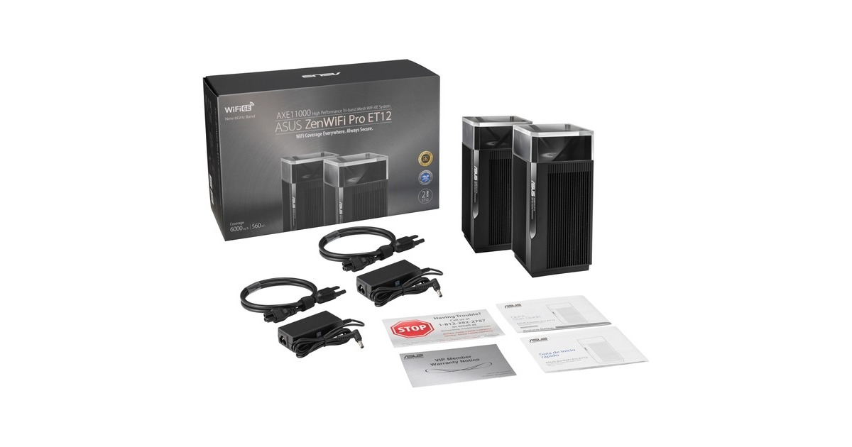 ASUS ZenWiFi Pro ET12 AXE11000 2er Set, Access Point(schwarz)