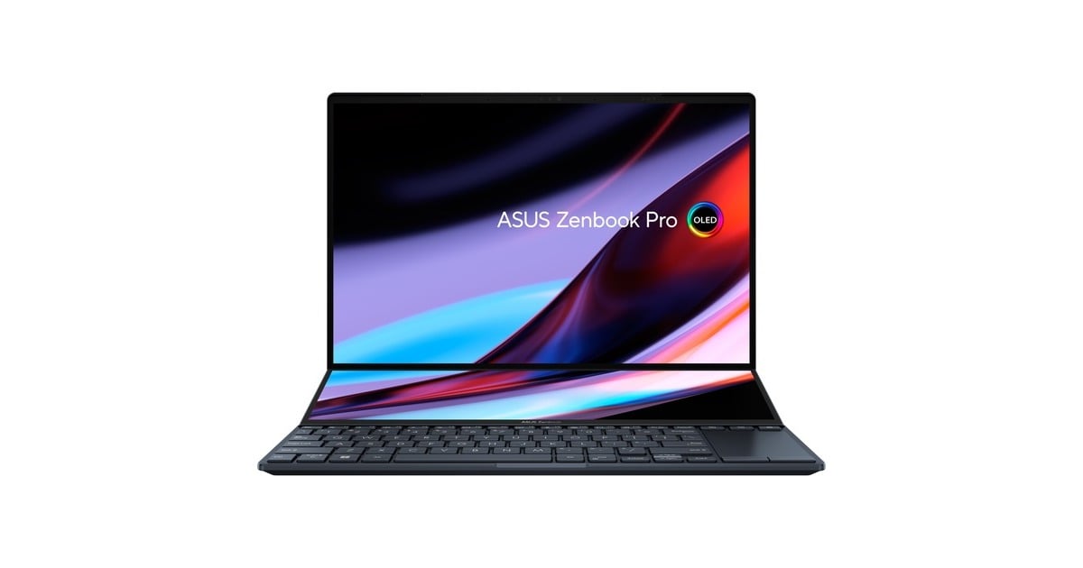 ASUS Zenbook Pro 14 Duo OLED (UX8402ZE-M3150W), Notebook(schwarz, Windows 11 Home 64-Bit, 36.8 cm (14.5 Zoll) & 120 Hz Display, 2 TB SSD, Outlet)