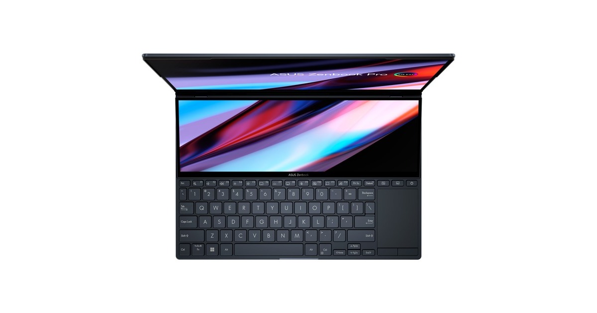 ASUS Zenbook Pro 14 Duo OLED (UX8402ZE-M3150W), Notebook(schwarz, Windows 11 Home 64-Bit, 36.8 cm (14.5 Zoll) & 120 Hz Display, 2 TB SSD)