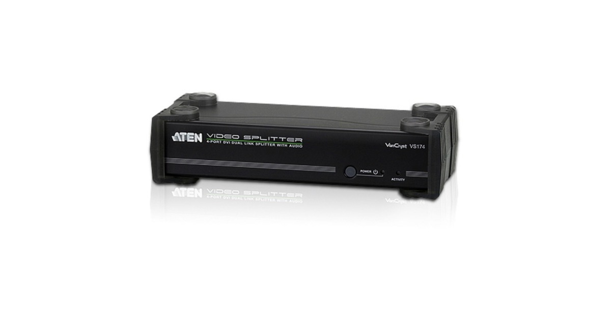 ATEN 4-Port-DVI-Dual-Link/Audio Splitter, DVI Splitter(schwarz)