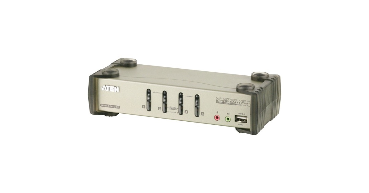 ATEN CS1734B, KVM-Switch(silber/schwarz, 4-Port, Sound) ATEN CS1734B, KVM-Switch(silber/schwarz, 4-Port, Sound)