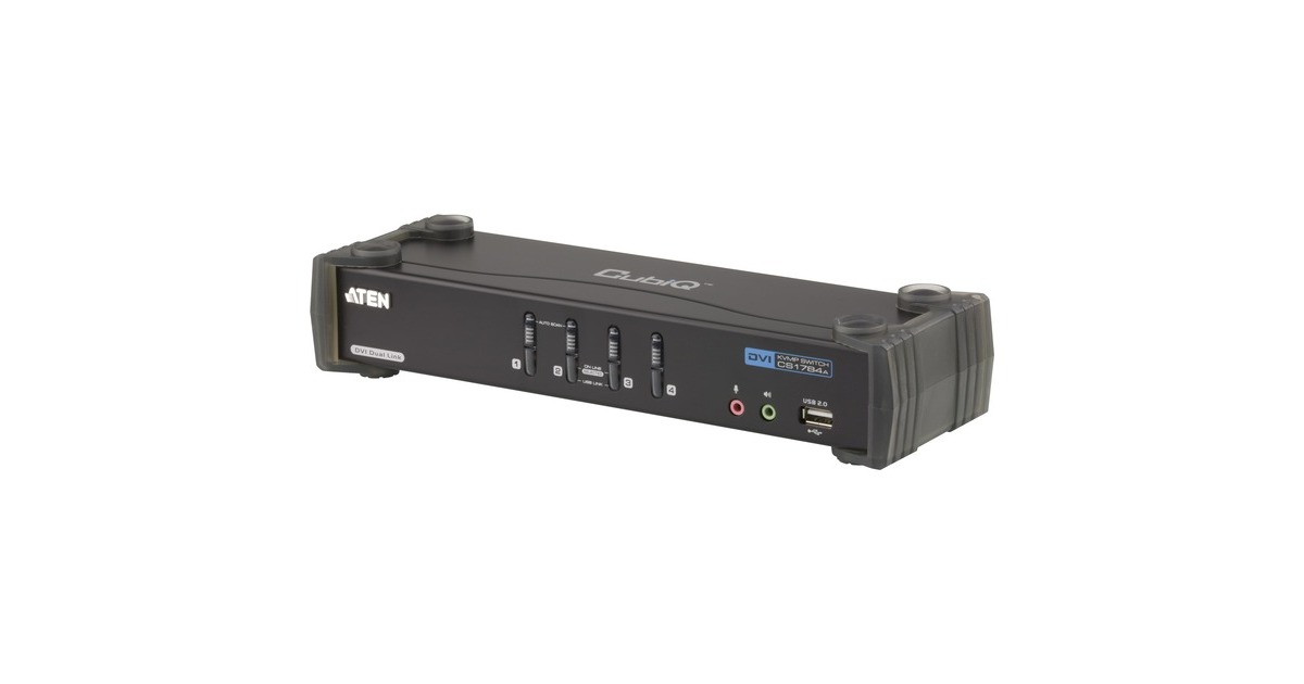 ATEN CS1784A, KVM-Switch(schwarz, 4-Port, DVI)