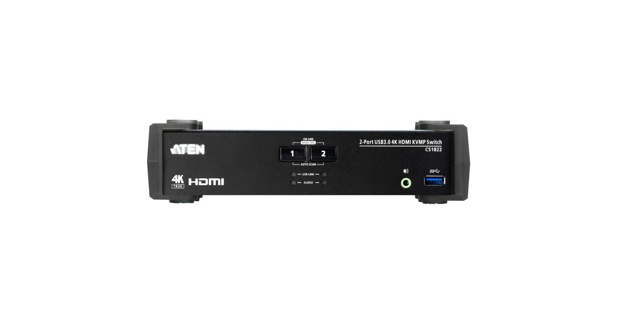 ATEN CS1822 2-Port USB 3.0 4K HDMI KVMP, KVM-Switch