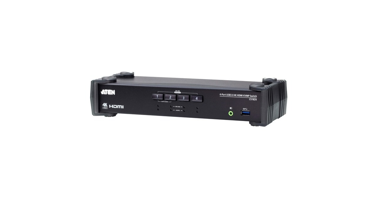 ATEN CS1824 4-Port USB 3.0 4K HDMI KVMP, KVM-Switch