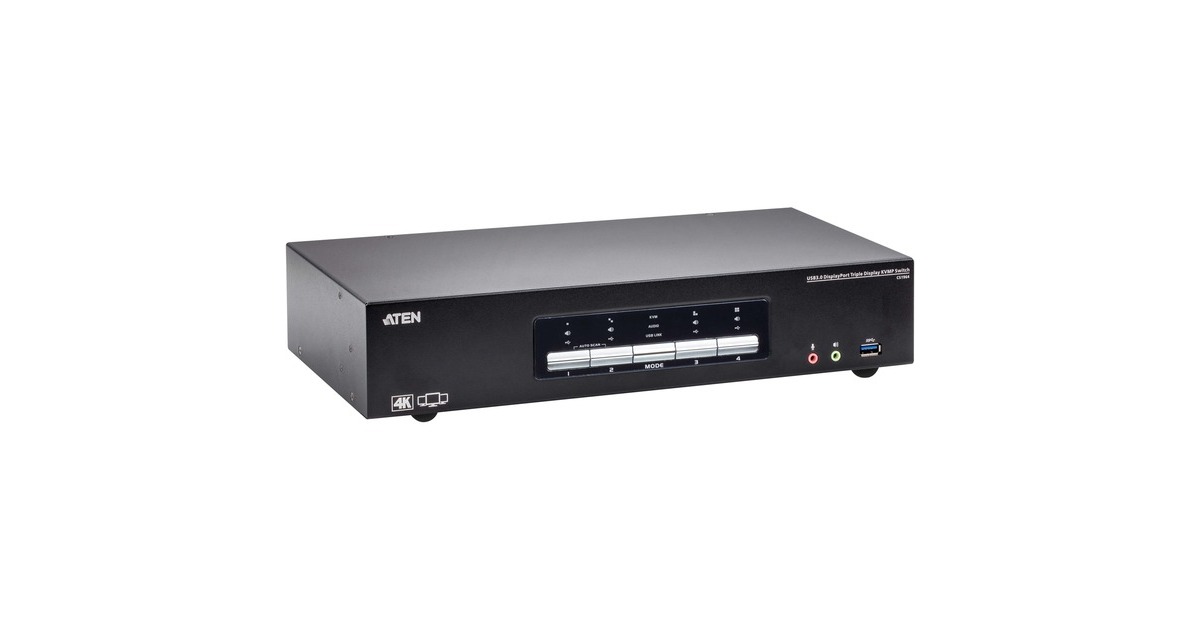 ATEN CS1964 4-Port USB 3.0 4K DisplayPort Dreifach-Display KVMP, KVM-Switch