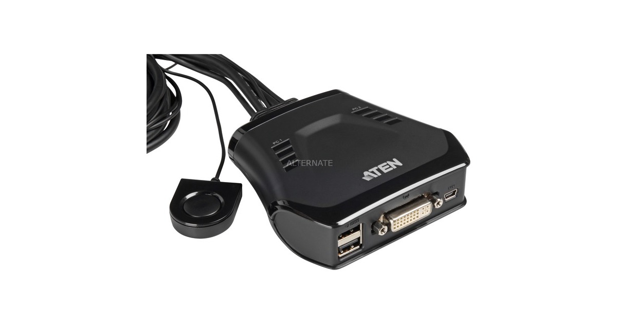 ATEN CS22D-AT, KVM-Switch(schwarz)