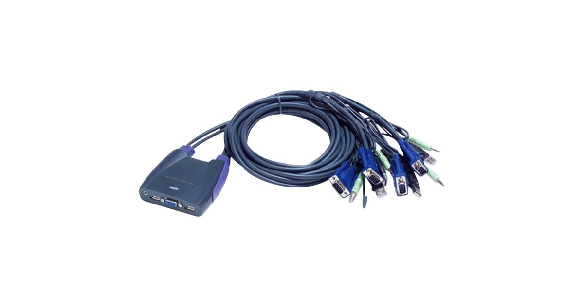 ATEN CS64US, KVM-Switch(blau)