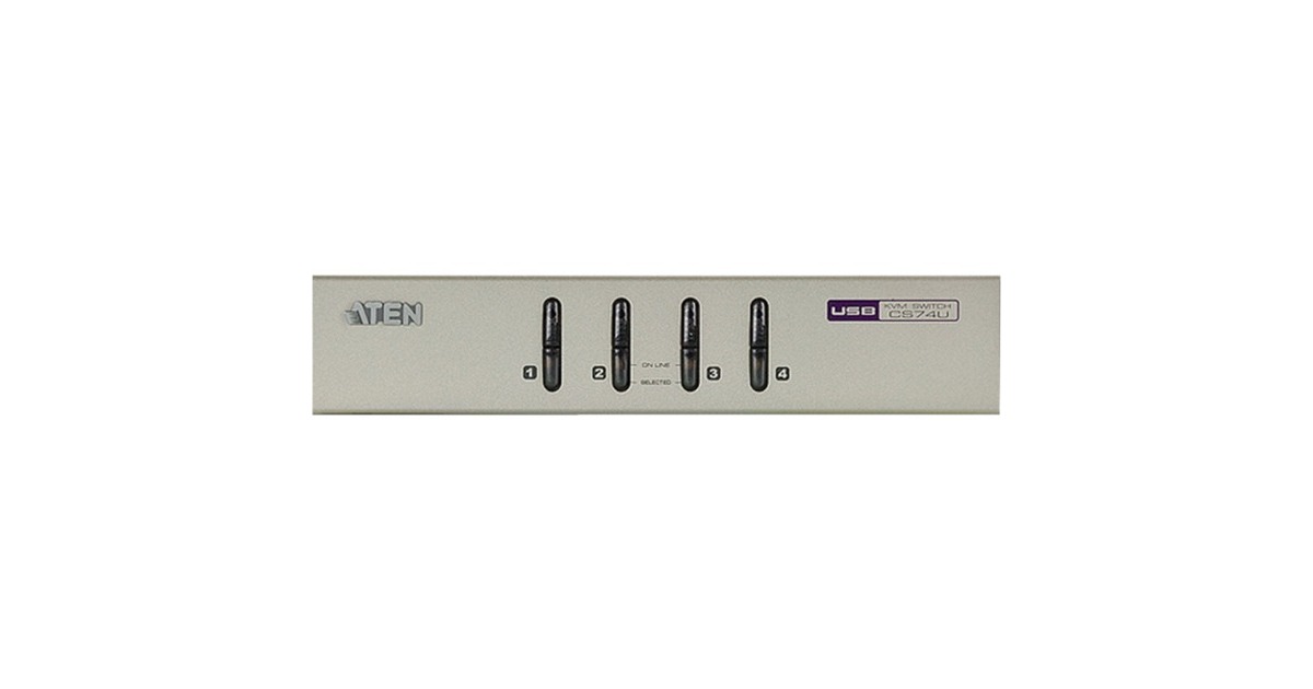 ATEN CS74U-AT, KVM-Switch(silber)