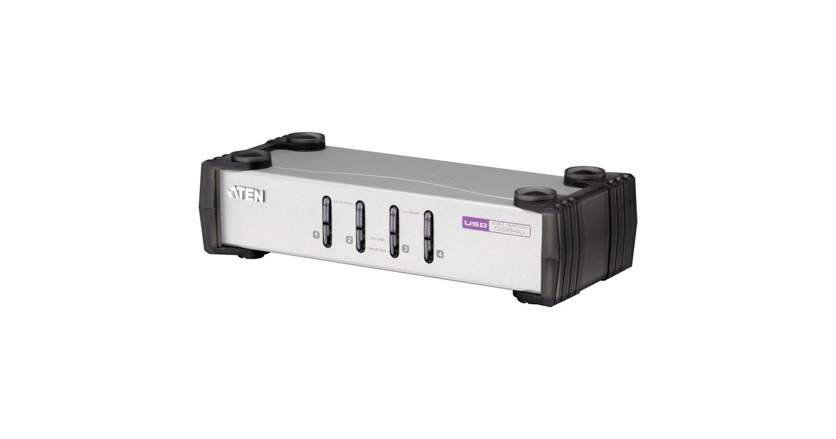 ATEN CS84U, KVM-Switch(silber, 4-Port)