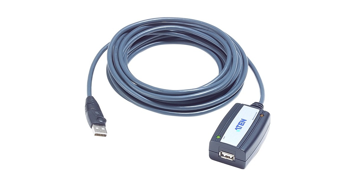 USB-A Buchse(schwarz/grau, 5 Meter (Daisy-Chain-fähig))