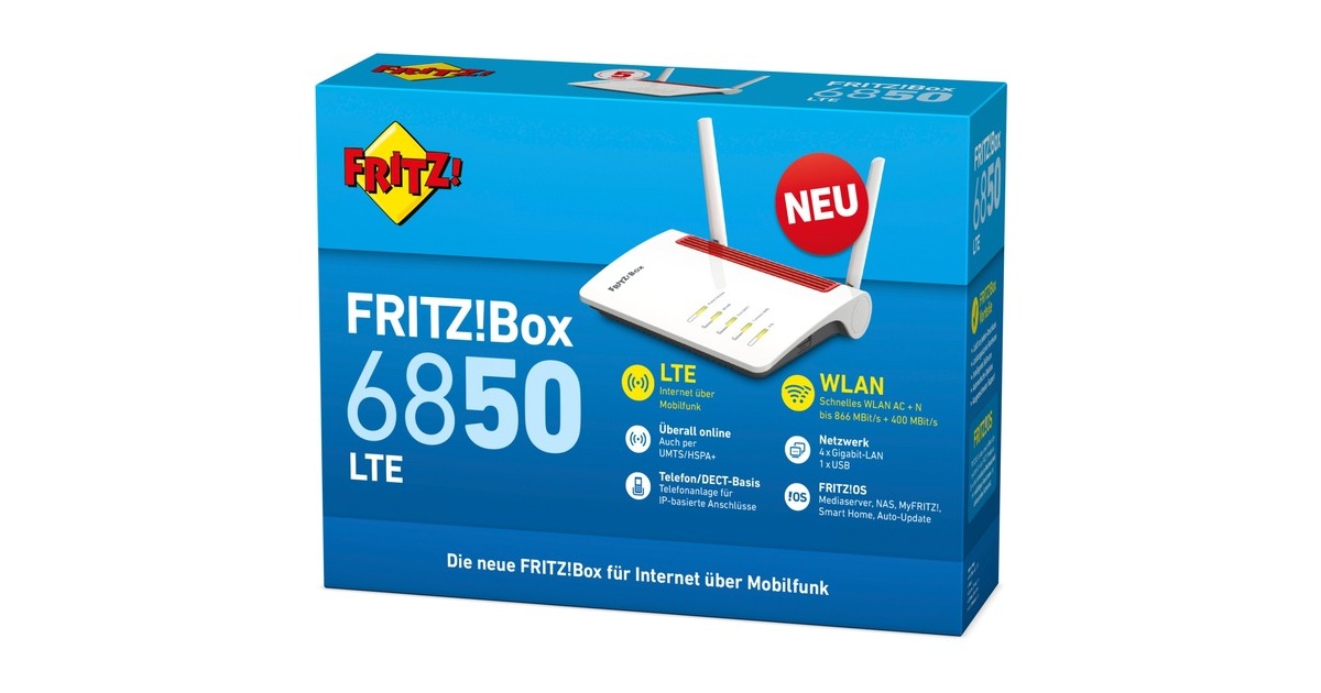 AVM FRITZ!Box 6850 LTE, WLAN-LTE-Router