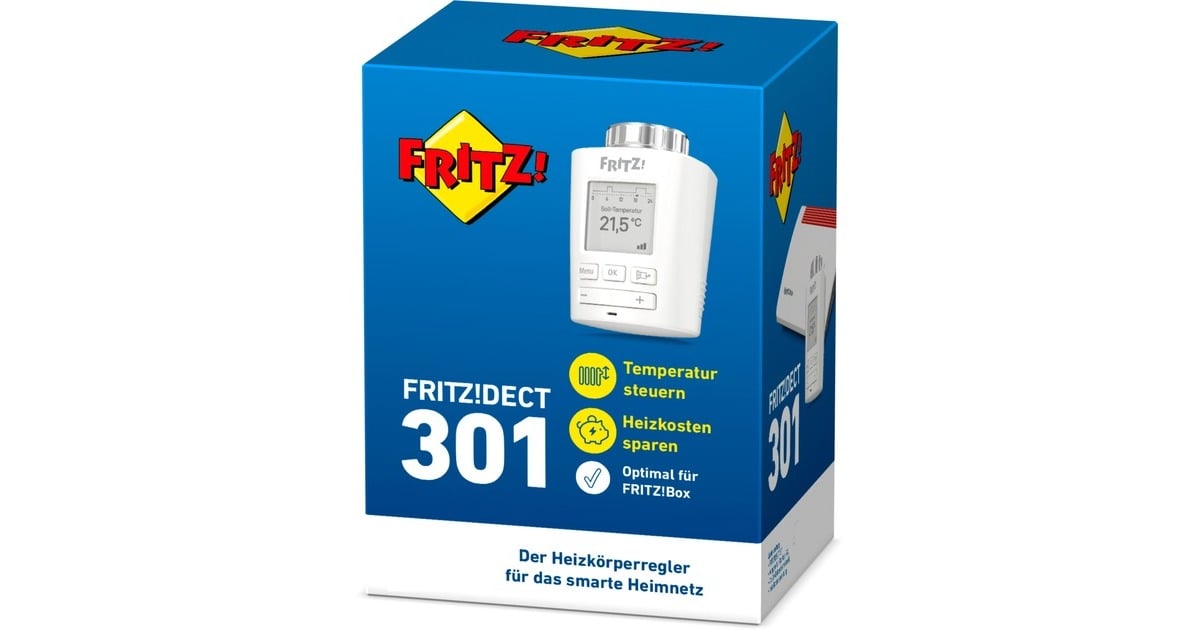 AVM FRITZ!DECT 301, Heizungsthermostat(5er Pack, Outlet) AVM FRITZ!DECT 301, Heizungsthermostat(5er Pack, Outlet)