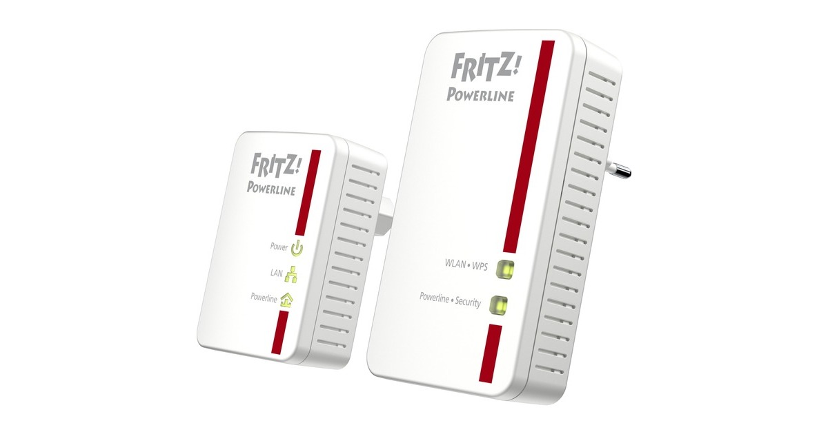 AVM FRITZ!Powerline 540E Set(weiß/grau, zwei Adapter (1x 540E, 1x 510E)) AVM FRITZ!Powerline 540E Set(weiß/grau, zwei Adapter (1x 540E, 1x 510E))