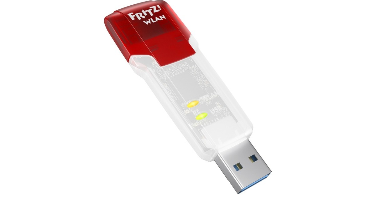 AVM FRITZ!WLAN Stick AC 860, WLAN-Adapter(weiß/rot, Outlet)