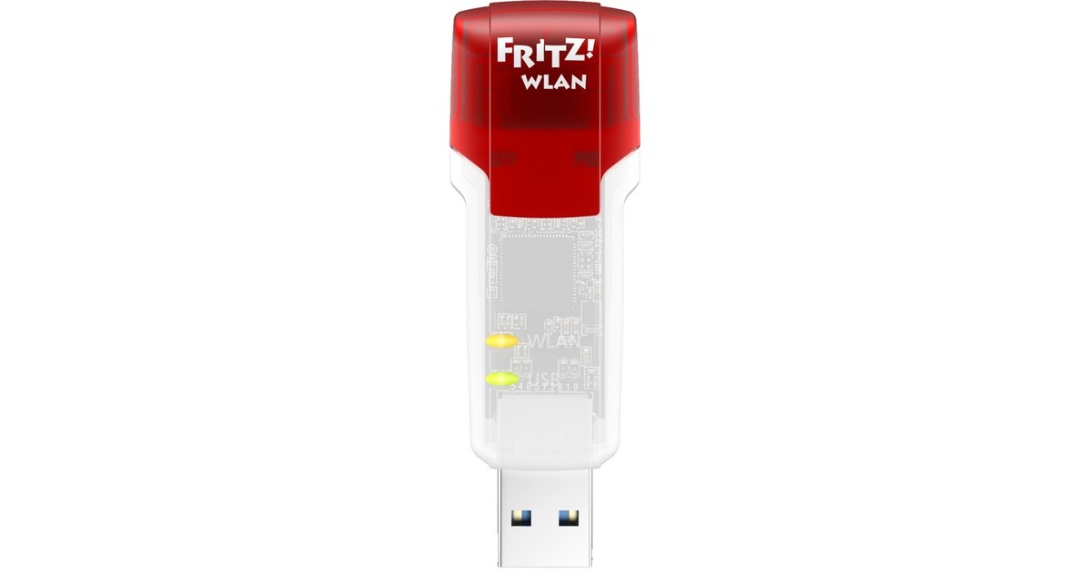 AVM FRITZ!WLAN Stick AC 860, WLAN-Adapter(weiß/rot, Outlet)