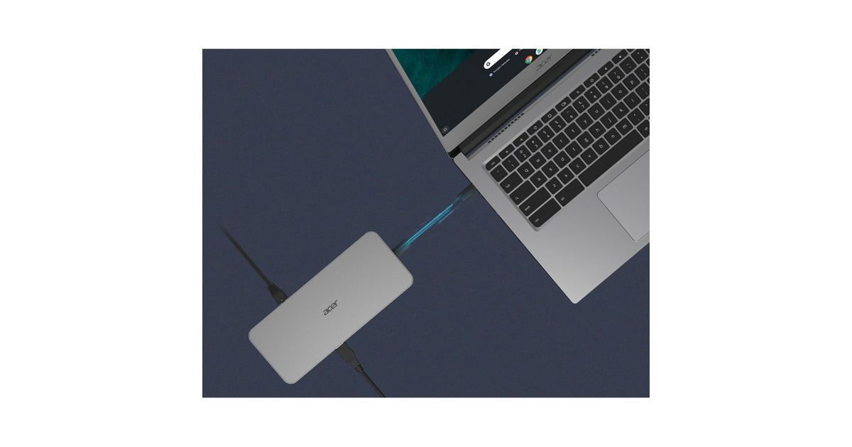 Acer Chrome USB Type-C Dock II, D501, Dockingstation(silber, HDMI, DisplayPort, USB, LAN)