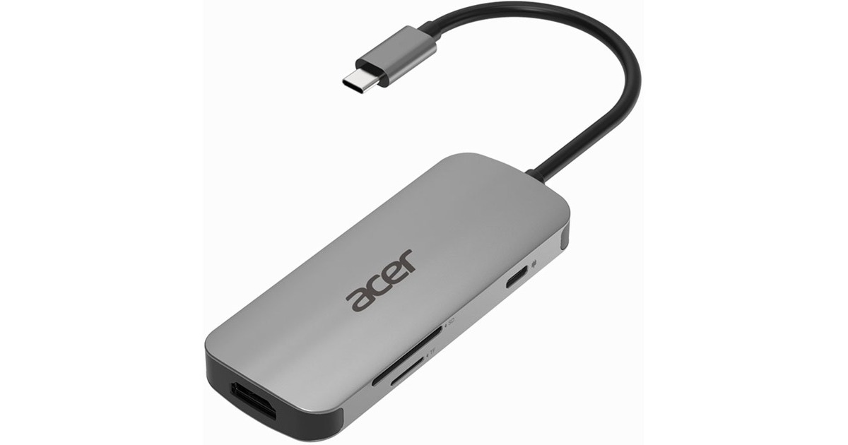 Acer Multi-Port Adapter, Dockingstation(silber, USB-C, HDMI, USB-A) Acer Multi-Port Adapter, Dockingstation(silber, USB-C, HDMI, USB-A)