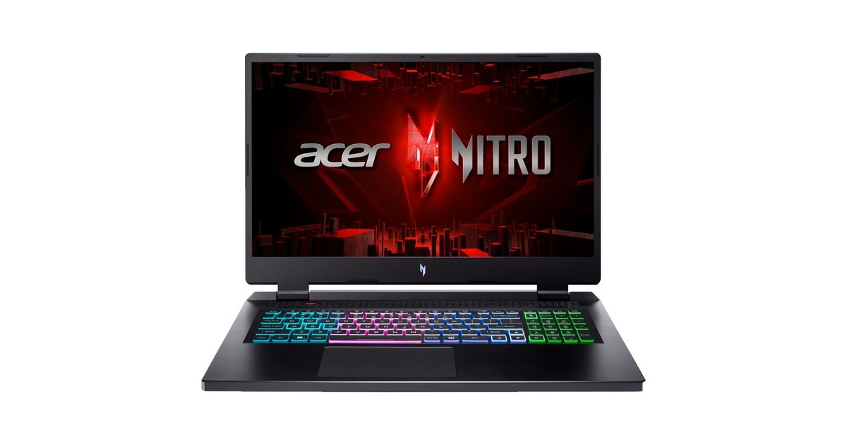 Acer Nitro 17 (AN17-41-R7C4), Gaming-Notebook(schwarz, Windows 11 Home 64-Bit, 43.9 cm (17.3 Zoll) & 165 Hz Display, 512 GB SSD)
