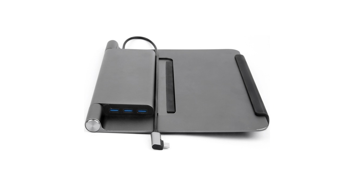 Acer Notebook Ständer inkl. 5in1 Docking Station, Dockingstation(aluminium, USB-C, HDMI, USB-A)