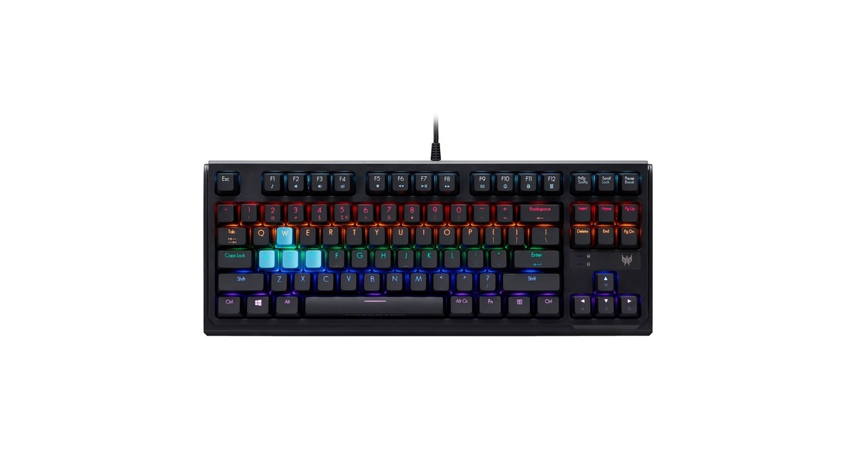 Acer Predator Aethon 301, Gaming-Tastatur(schwarz, DE-Layout, Gateron Blue)