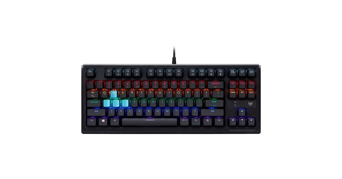 Acer Predator Aethon 301, Gaming-Tastatur(schwarz, DE-Layout, Gateron Blue, Outlet)