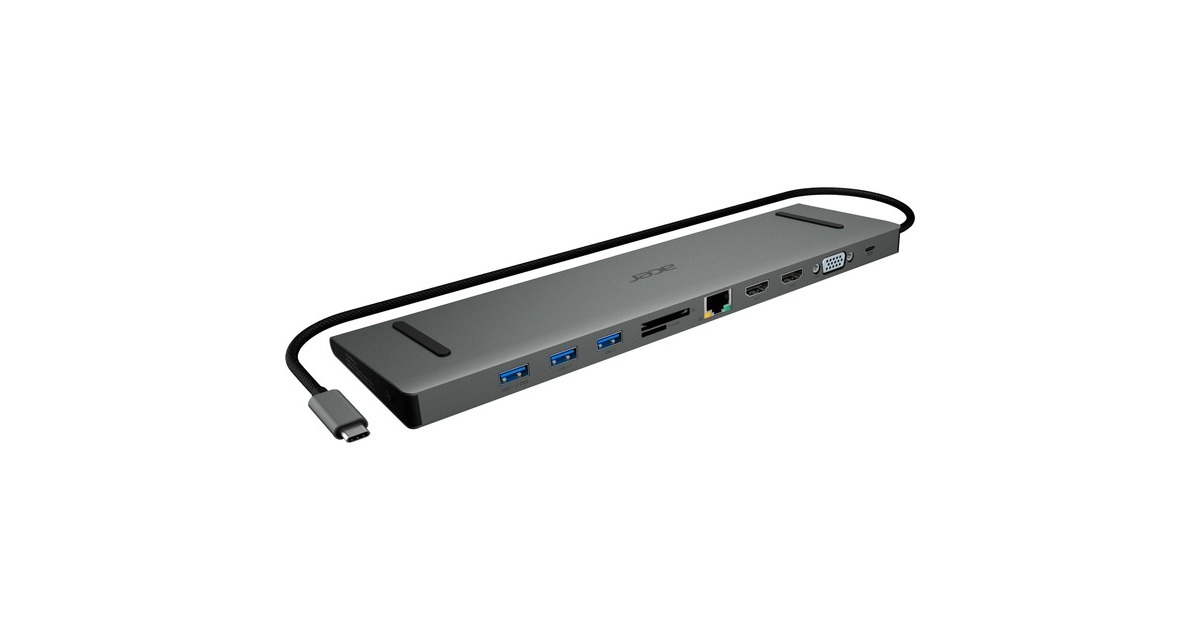 Acer USB Type-C Dockingstation(grau, HDMI, USB, VGA, LAN) Acer USB Type-C Dockingstation(grau, HDMI, USB, VGA, LAN)