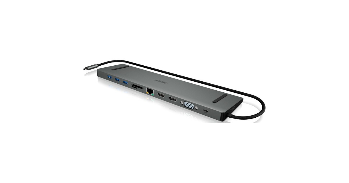 Acer USB Type-C Dockingstation(grau, HDMI, USB, VGA, LAN)