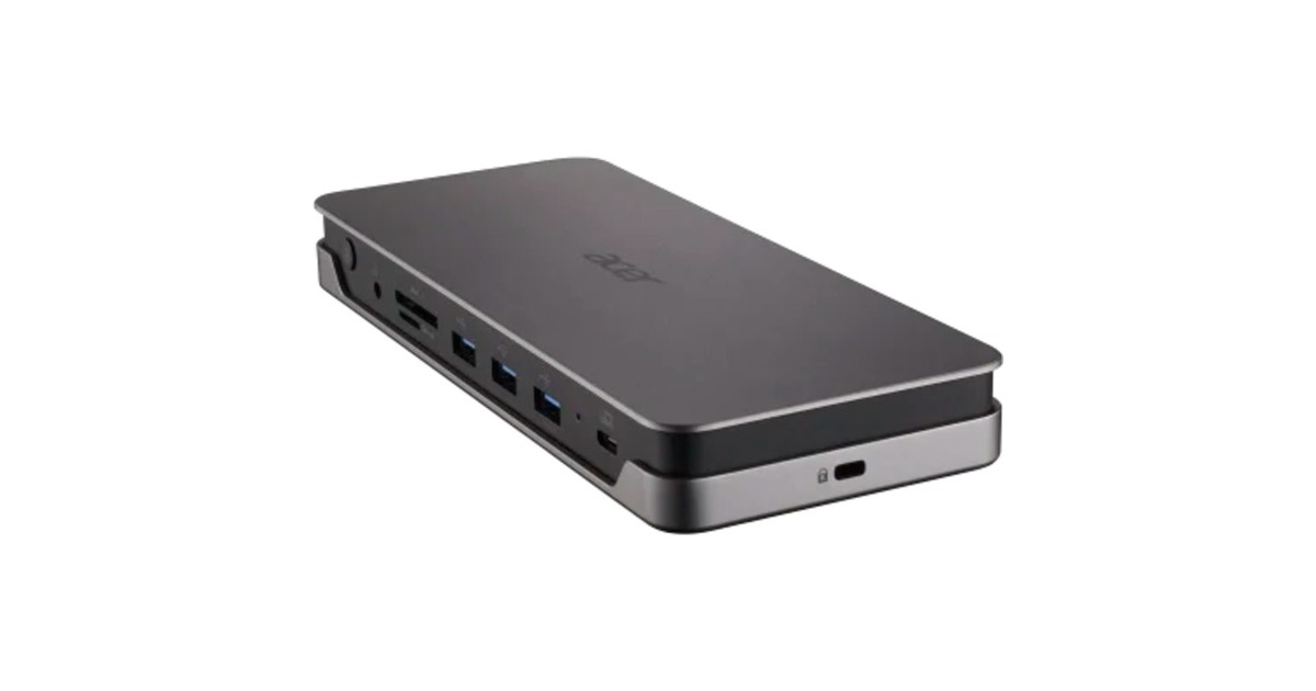Acer USB Type-C Gen1 Dock - EU Netzkabel, Dockingstation(grau, HDMI, DisplayPort, USB, LAN)