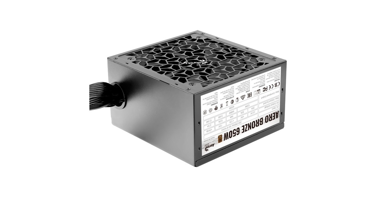 Aerocool AERO 80+ Bronze 650W, PC-Netzteil(schwarz, 2x PCIe, 650 Watt)