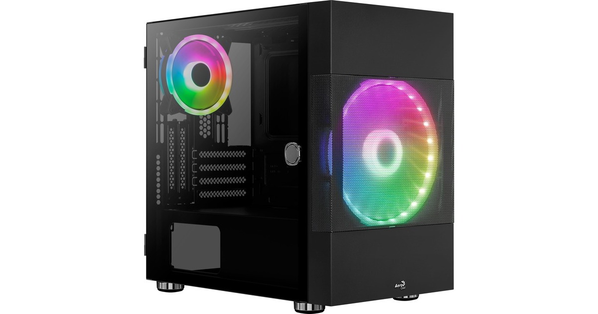 Aerocool Atomic v2, Tower-Gehäuse(schwarz, Tempered Glass, Version inkl. GPU-Bracket)