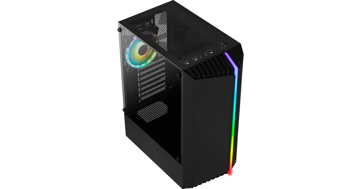 Aerocool Bionic-G v2 TG, Tower-Gehäuse(schwarz, Tempered Glass)