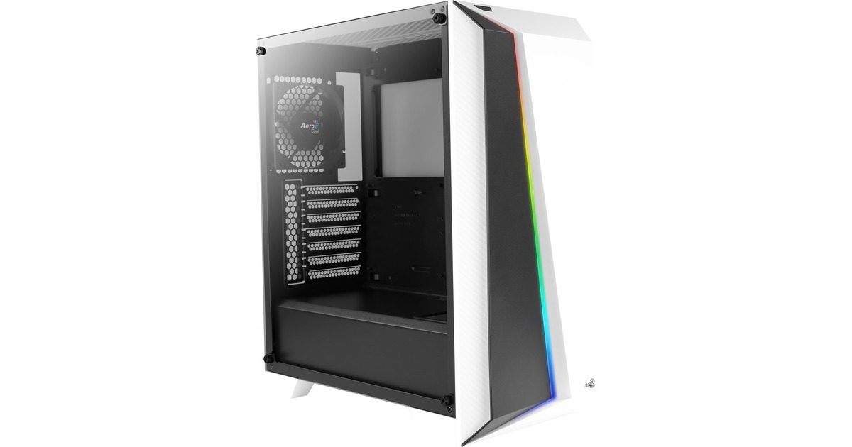 Aerocool Cylon Pro, Tower-Gehäuse(weiß/schwarz, Tempered Glass)