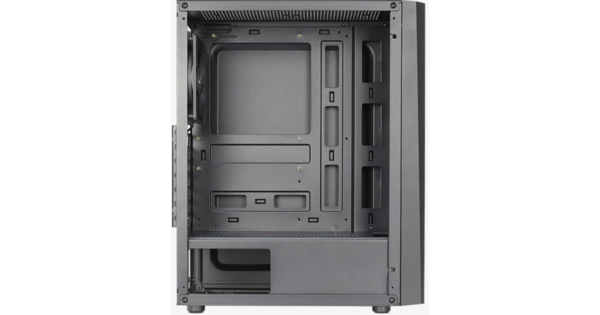 Aerocool Delta A-BK-v1, Tower-Gehäuse(schwarz, Seitenteil aus Acryl)
