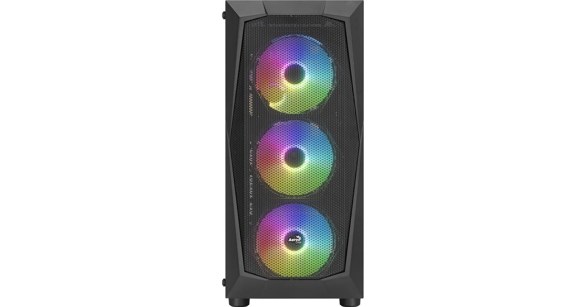 Aerocool Falcon G-BK-v2, Tower-Gehäuse(schwarz, Tempered Glass, Outlet)