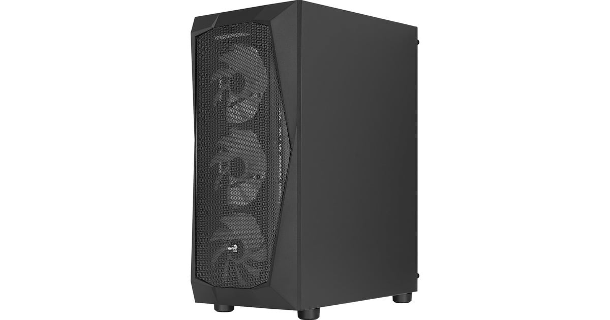 Aerocool Falcon G-BK-v2, Tower-Gehäuse(schwarz, Tempered Glass)