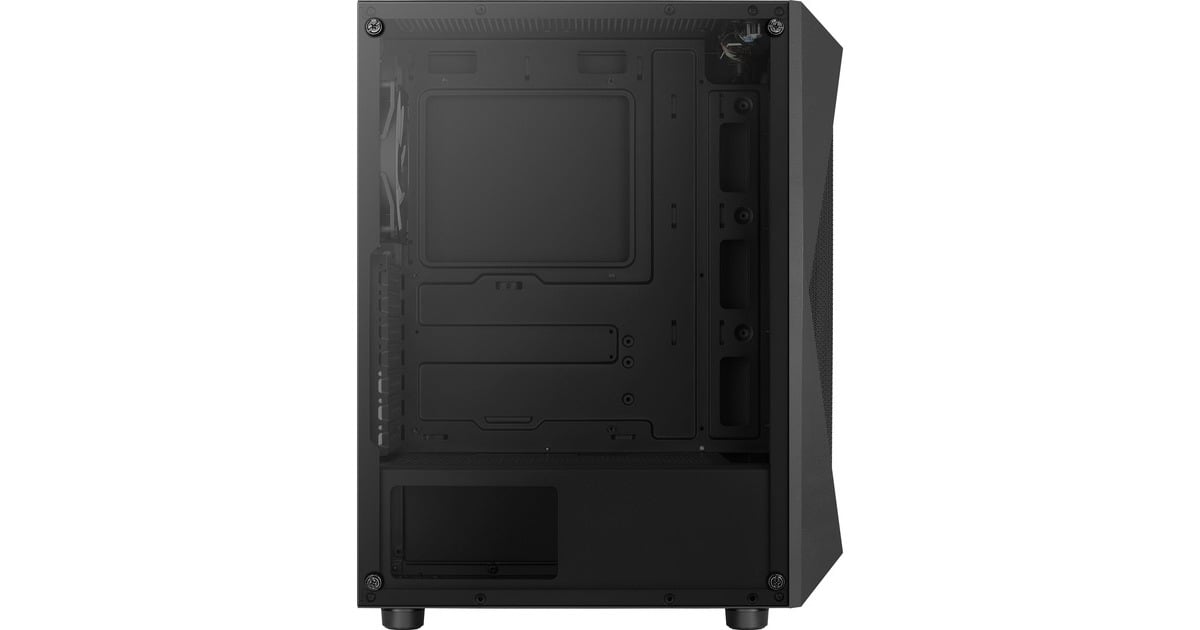 Aerocool Falcon G-BK-v2, Tower-Gehäuse(schwarz, Tempered Glass)