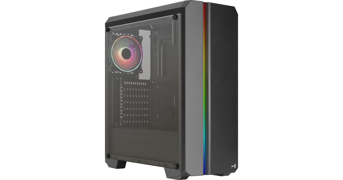 Aerocool Genesis ARGB, Tower-Gehäuse(schwarz, Seitenteil aus Acryl)