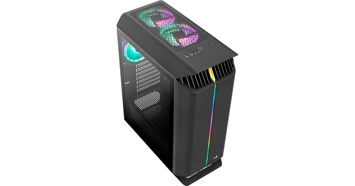 Aerocool Gladiator Duo G-BK-v1, Tower-Gehäuse(schwarz, Tempered Glass)