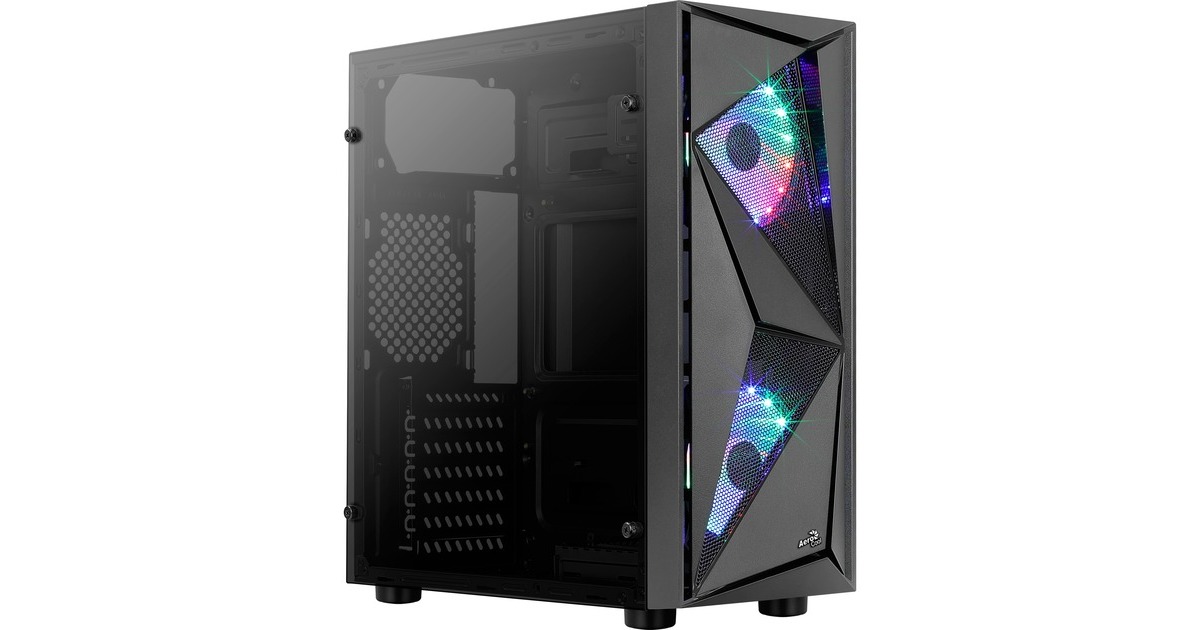 Aerocool Glider TG, Tower-Gehäuse(schwarz, Tempered Glass)
