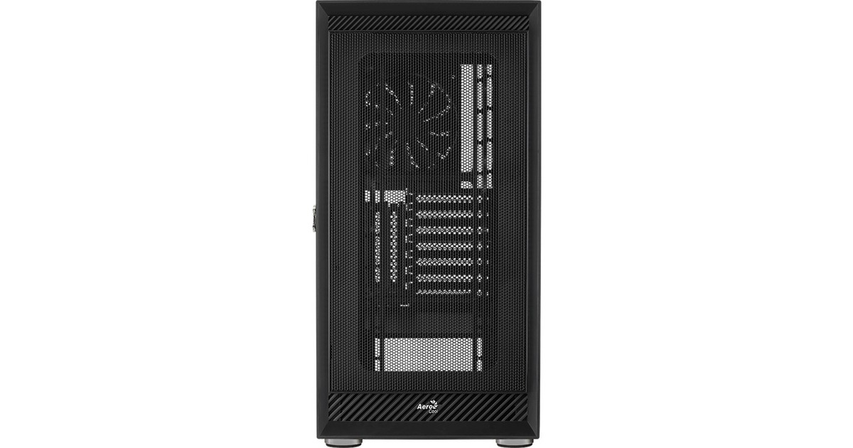 Aerocool Graphite-G-BK-v1, Tower-Gehäuse(schwarz, Seitenteil aus gehärtetem Glas)