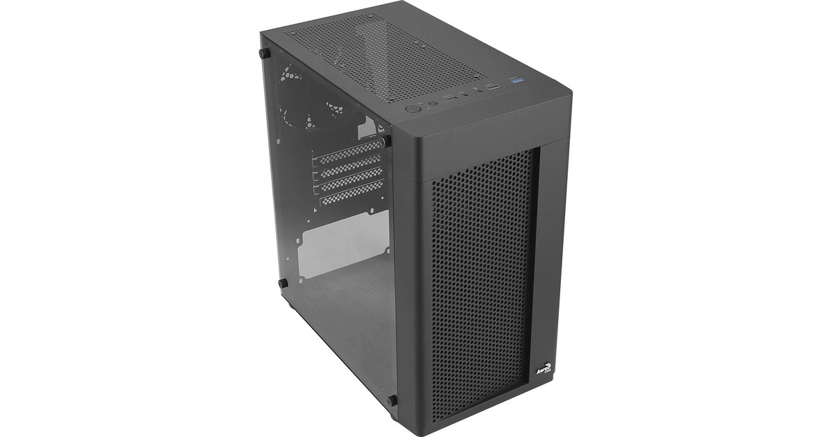 Aerocool Hexform G-BK-v1, Tower-Gehäuse(schwarz, Tempered Glass)