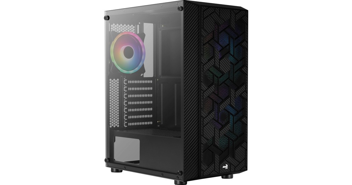 Aerocool Hive ARGB v1, Tower-Gehäuse(schwarz, Tempered Glass)